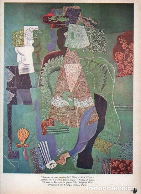 Otros art&iacute;culos de coleccionismo en papel: LAMINA V21641: Retrato dde una muchacha por Picasso - Varios