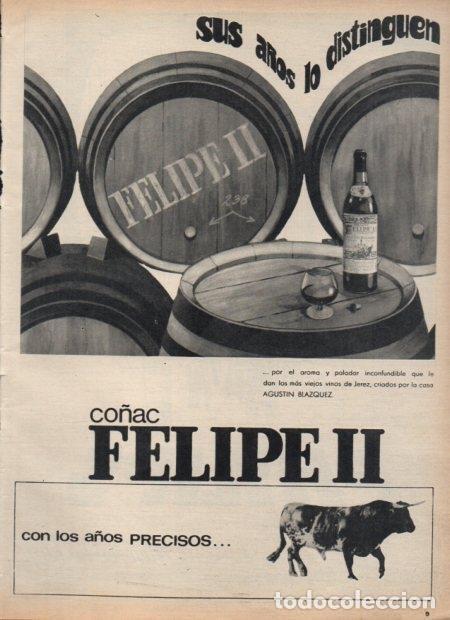 Otros art&iacute;culos de coleccionismo en papel: LAMINA V21381: Publicidad co&ntilde;ac Felipe II - Varios