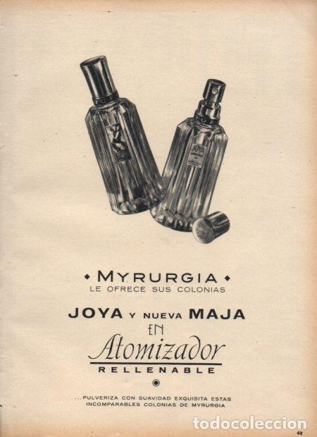 Otros art&iacute;culos de coleccionismo en papel: LAMINA V21554: Publicidad Myrurgia colonias Joya y Maja - Varios