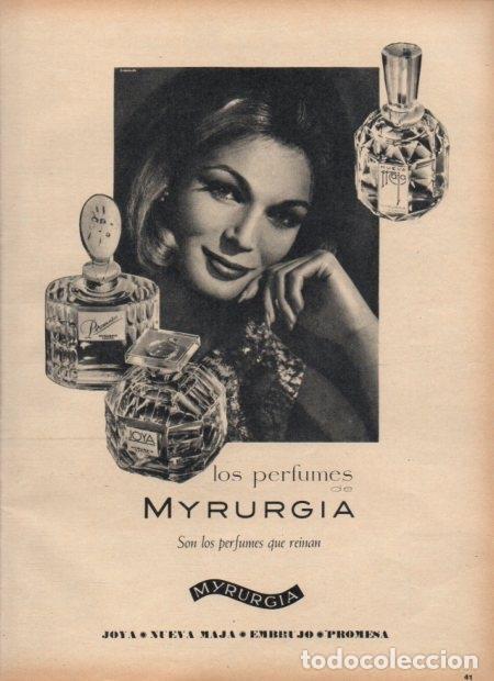 Otros art&iacute;culos de coleccionismo en papel: LAMINA V21600: Publicidad perfumes de Myrurgia - Varios