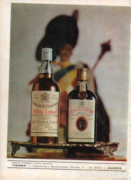 Otros art&iacute;culos de coleccionismo en papel: LAMINA V21267: Publicidad Whisky White Label y Ancestor - Varios