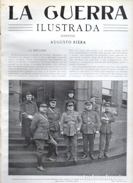 Altri oggetti di carta: LAMINA V22368: Comision de oficiales belgas en Inglaterra - Augusto Riera