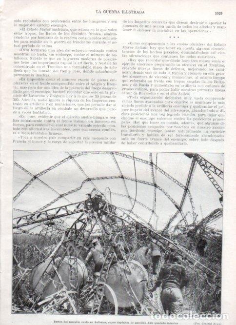 Altri oggetti di carta: LAMINA V22449: Restos de un zeppelin caido en Salonica - Augusto Riera
