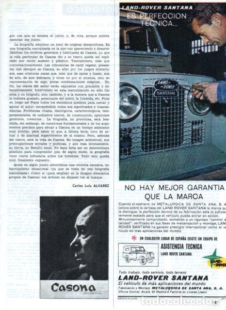 Otros art&iacute;culos de coleccionismo en papel: LAMINA V17372: Publicidad Land-Rover Santana - VVAA