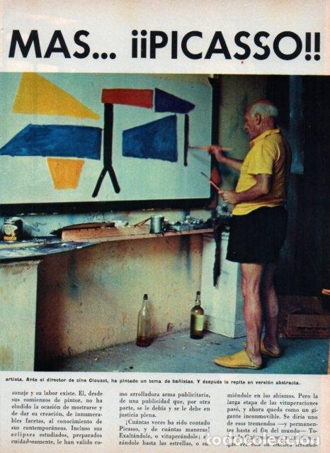 Otros art&iacute;culos de coleccionismo en papel: LAMINA V17304: Picasso pintando un cuadro de ba&ntilde;istas - VVAA