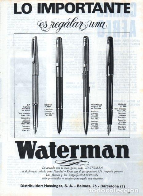 Otros art&iacute;culos de coleccionismo en papel: LAMINA V17537: Publicidad Waterman - VVAA