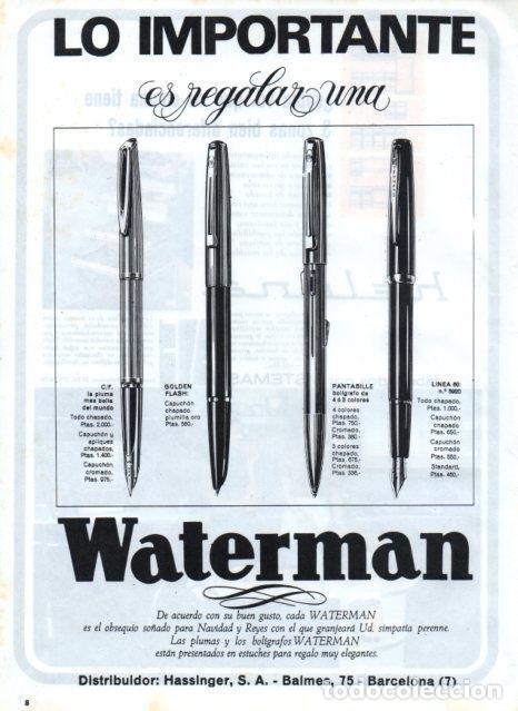 Otros art&iacute;culos de coleccionismo en papel: LAMINA V17426: Publicidad Waterman - VVAA