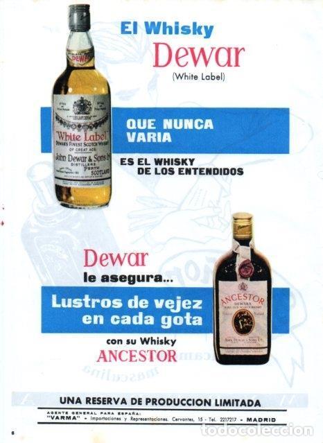Otros art&iacute;culos de coleccionismo en papel: LAMINA V17425: Publicidad whisky Dewar y Ancestor - VVAA