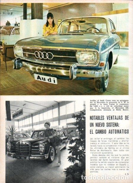 Otros art&iacute;culos de coleccionismo en papel: LAMINA V21790: Audi de 1695 cc y Mercedes 600 - Varios