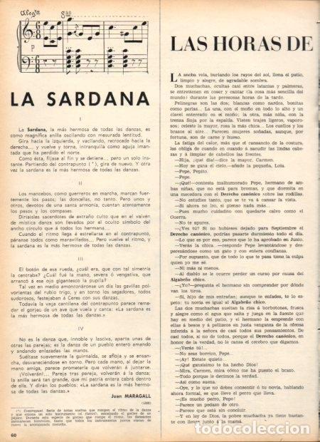 Altri oggetti di carta: LAMINA V21825: La Sardana por Juan Maragall 1898 - Varios