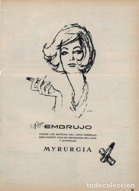Otros art&iacute;culos de coleccionismo en papel: LAMINA V17160: Publicidad rojo embrujo de Myrurgia - VVAA