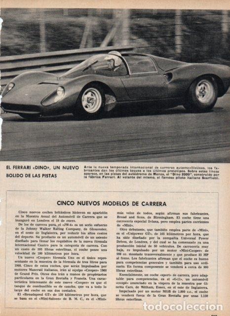 Otros art&iacute;culos de coleccionismo en papel: LAMINA V17120: El Ferrari Dino 2000 en Monza - VVAA