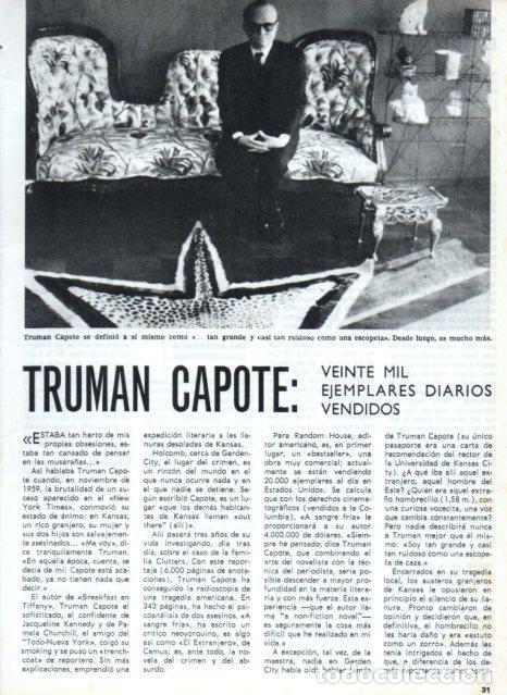 Otros art&iacute;culos de coleccionismo en papel: LAMINA V17140: Truman Capote - VVAA