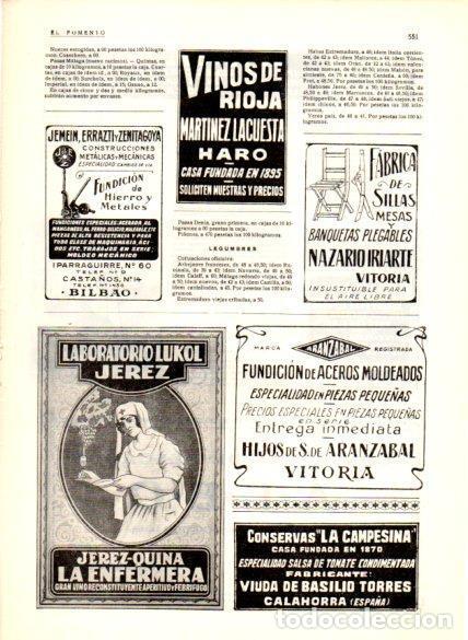 Otros art&iacute;culos de coleccionismo en papel: LAMINA V22664: Publicidad Jerez Quina La Enfermera Laboratorio Lukol - Varios