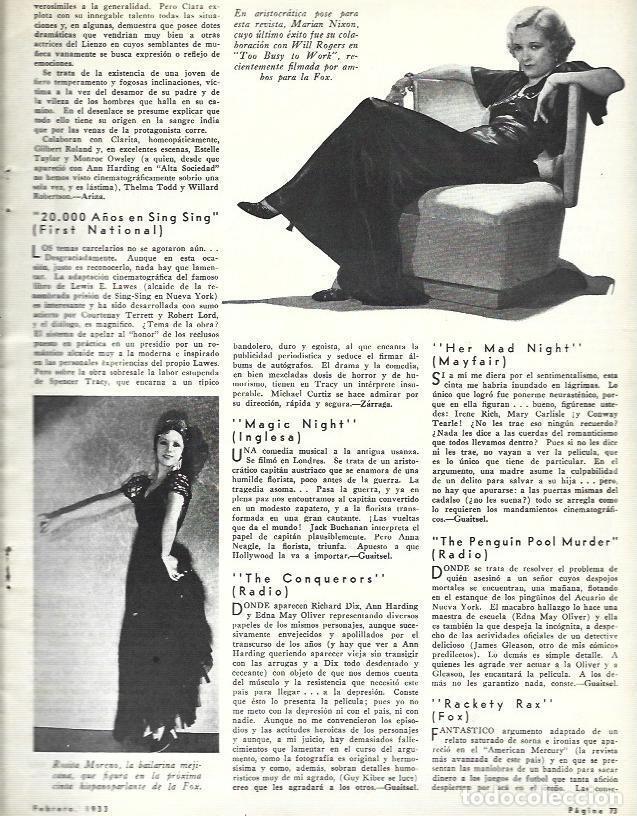Otros art&iacute;culos de coleccionismo en papel: LAMINA 31880: Marian Nixon y Rosita Moreno - VVAA