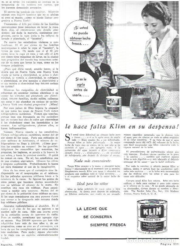 Collectionnisme Papier divers: LAMINA 31979: Leche condensada Klim - VVAA