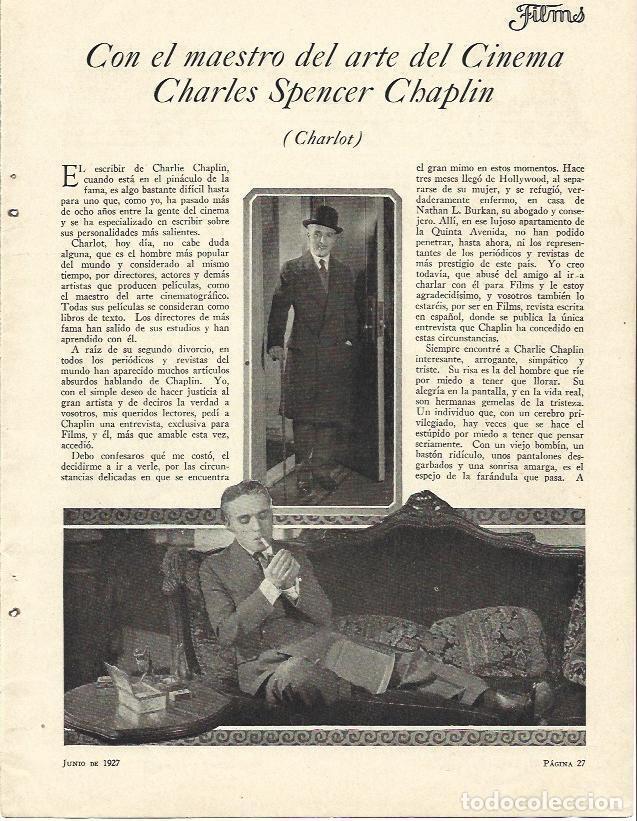 Otros art&iacute;culos de coleccionismo en papel: LAMINA 31756: Charles Chaplin, Charlot - VVAA