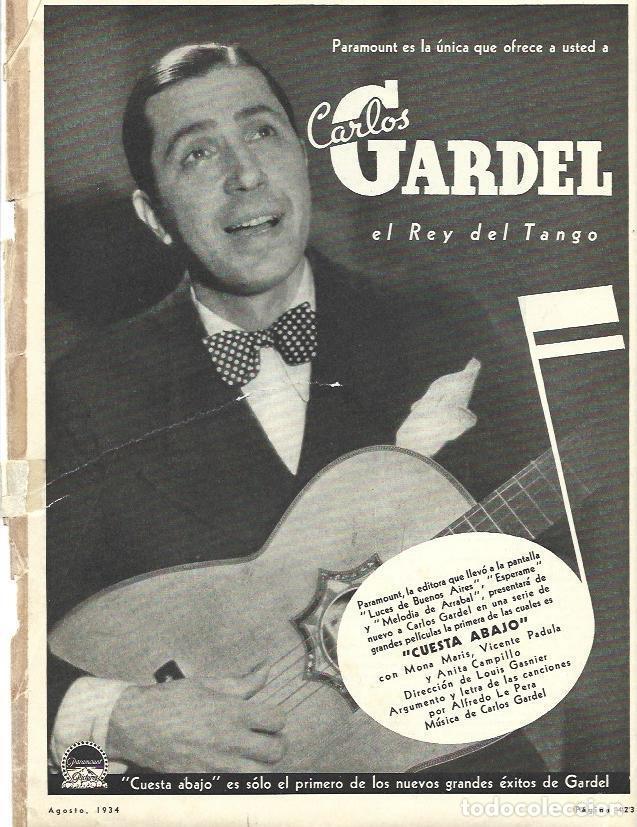 Otros art&iacute;culos de coleccionismo en papel: LAMINA 31776: Carlos Gardel - VVAA