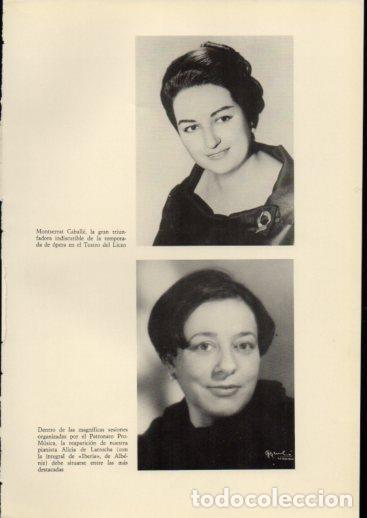 Otros art&iacute;culos de coleccionismo en papel: LAMINA V23025: Montserrat Caballe y Alicia de Larrocha - Varios