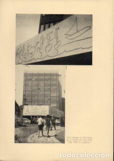 Otros art&iacute;culos de coleccionismo en papel: LAMINA V23017: Frisos de Picasso del Colegio de Arquitectos de Barceloan - Varios