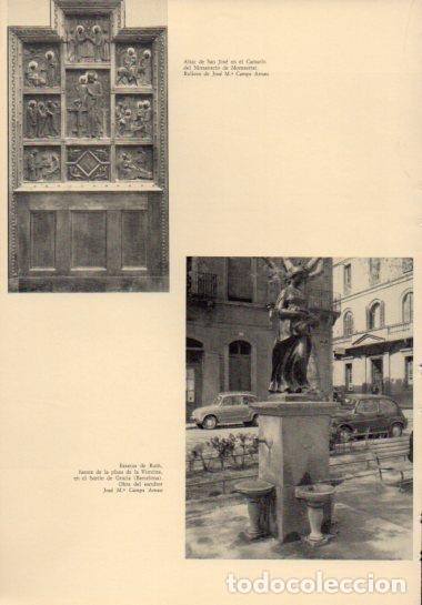 Outros artigos de papel: LAMINA V23073: Estatua de Ruth en plaza de la Virreina, Barcelona - Varios