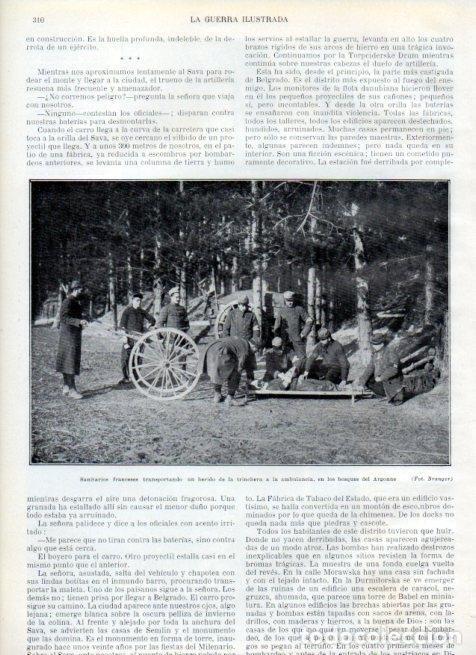 Altri oggetti di carta: LAMINA V18017: Sanitarios franceses en los bosques de Argonne - Augusto Riera