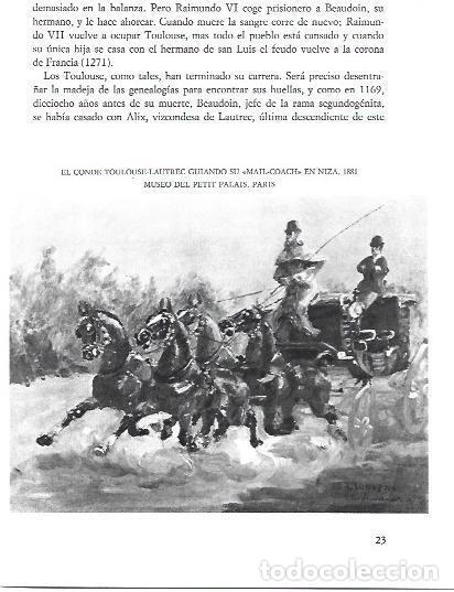 Otros art&iacute;culos de coleccionismo en papel: LAMINA 33178: El conde Toulouse-Lautrec guiando su Mail coach en Niza - Jean Bouret