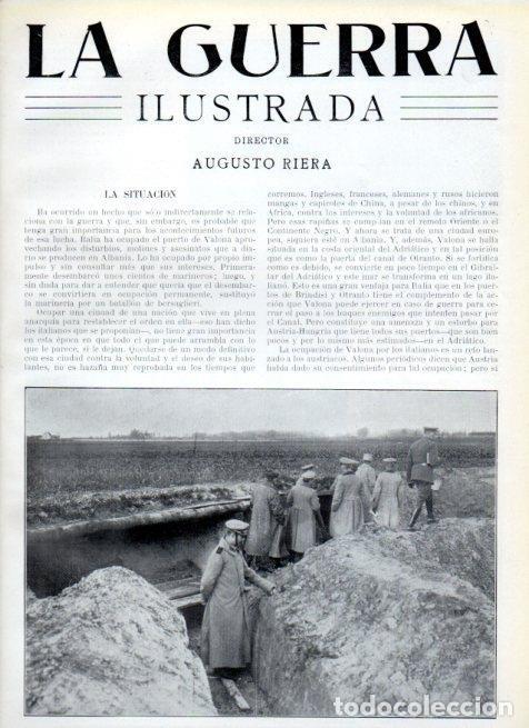 Altri oggetti di carta: LAMINA V17953: Oficiales y corresponsales militares en trinchera alemana - Augusto Riera