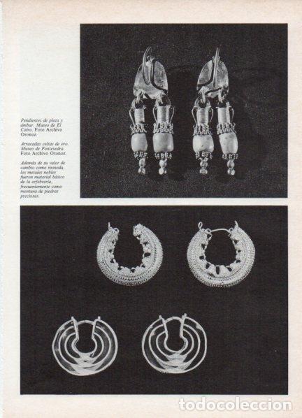 Otros art&iacute;culos de coleccionismo en papel: LAMINA V18556: Pendientes de plata y ambar, Museo de El Cairo - Varios