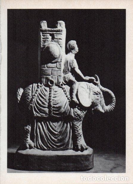 Otros art&iacute;culos de coleccionismo en papel: LAMINA V18609: Elefante de guerra con un soldado, terracota de Pompeya - Varios