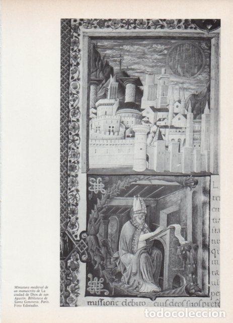 Otros art&iacute;culos de coleccionismo en papel: LAMINA V18758: Manuscrito de La ciudad de Dios de san Agustin - Varios