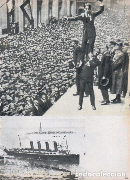 Otros art&iacute;culos de coleccionismo en papel: LAMINA V24898: Chaplin y Fairbanks en propaganda bonos de guerra en Nueva York - Varios