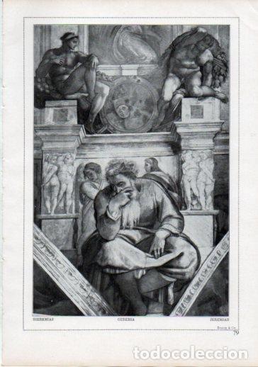 Altri oggetti di carta: LAMINA V24202: Michelangelo. Jeremiah - Varios