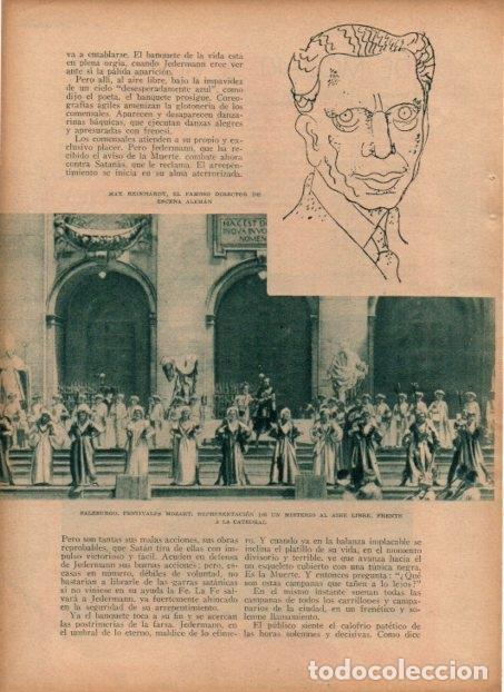 Otros art&iacute;culos de coleccionismo en papel: LAMINA V19750: Escena obra Misterio al aire libre en los Festivales Mozart - Varios