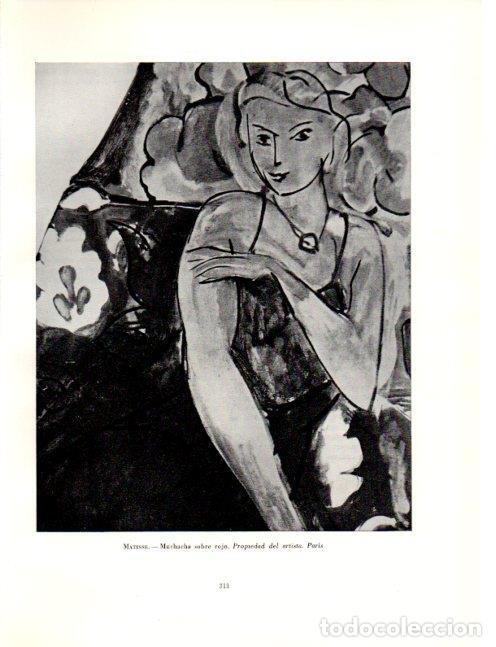Otros art&iacute;culos de coleccionismo en papel: LAMINA V19107: Muchacha sobre rojo por Matisse - Robert Goldwater