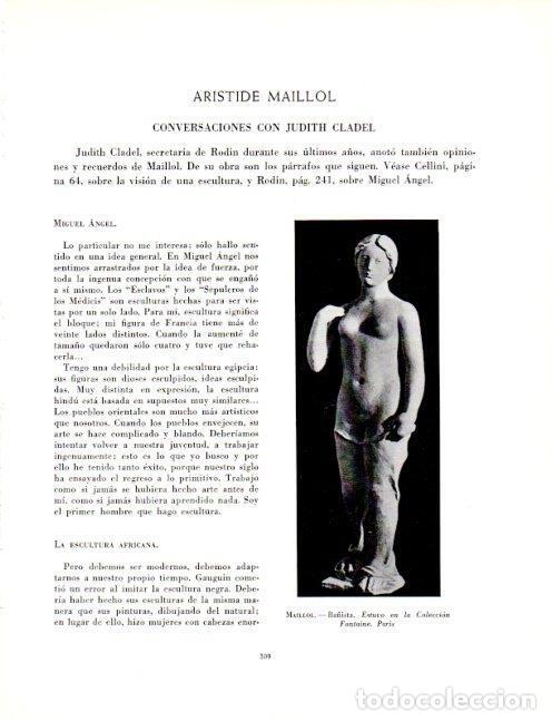 Sammelleidenschaft Andere Papierartikel: LAMINA V19104: Ba&ntilde;ista por Aristide Maillol - Robert Goldwater