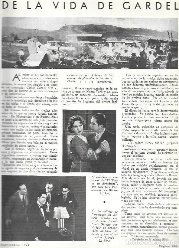 Otros art&iacute;culos de coleccionismo en papel: LAMINA 33682: Vida de Carlos Gardel - VVAA