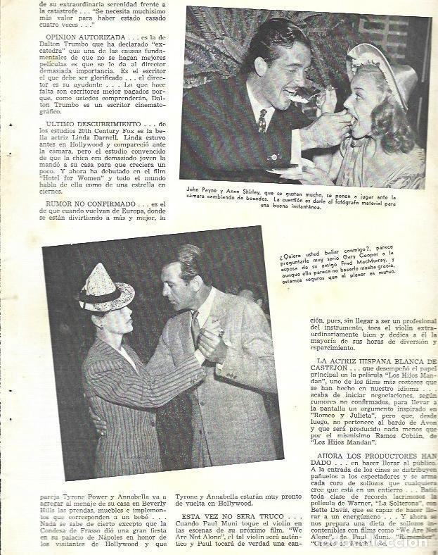 Otros art&iacute;culos de coleccionismo en papel: LAMINA 33749: John Payne y Anne Shirley y Gary Cooper bailando - VVAA
