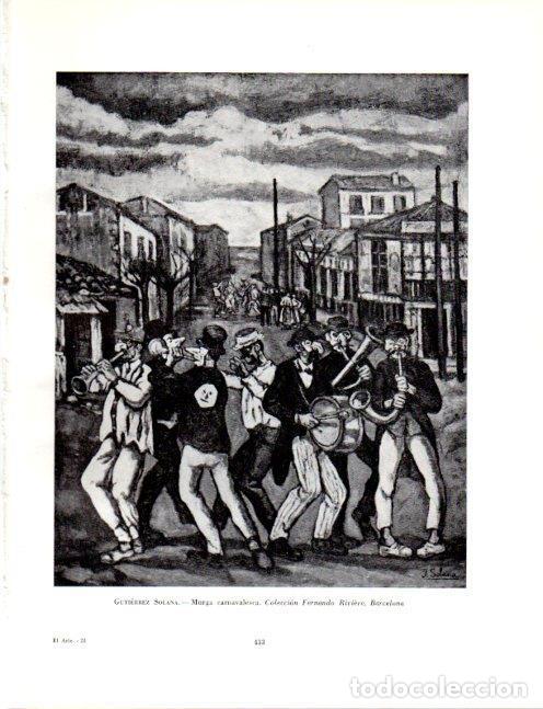 Otros art&iacute;culos de coleccionismo en papel: LAMINA V19150: Murga carnavalesca por Jose Gutierrez Solana - Robert Goldwater