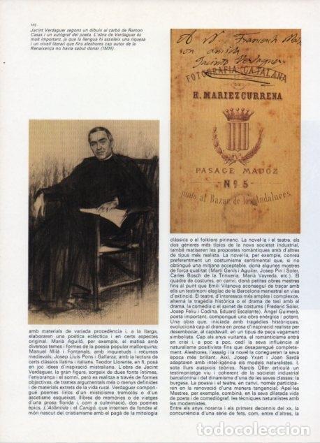 Otros art&iacute;culos de coleccionismo en papel: LAMINA V19873: Jacint Verdaguer per Ramon Casas - Varios