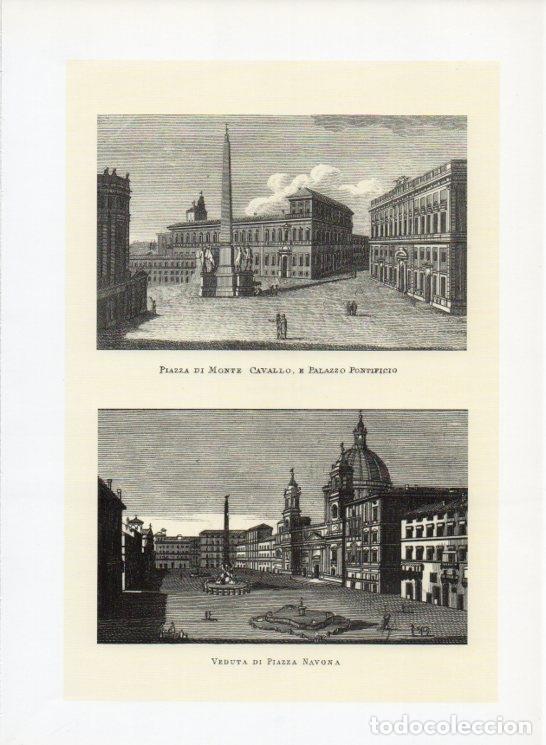 Otros art&iacute;culos de coleccionismo en papel: LAMINA V19966: Roma 6 grabados por G. Antonelli siglo XIX - Varios