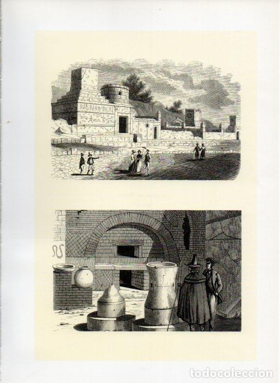 Otros art&iacute;culos de coleccionismo en papel: LAMINA V19980: Pompeya grabados por E. Bocquet siglo XIX - Varios