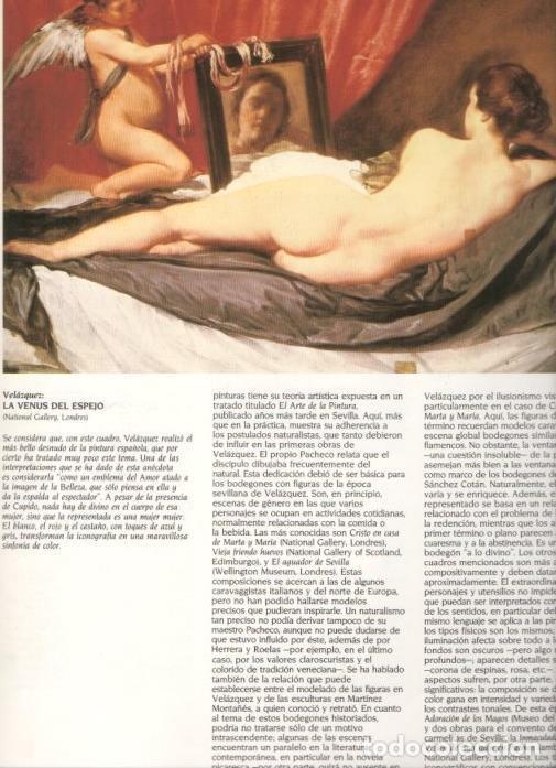 Otros art&iacute;culos de coleccionismo en papel: LAMINA V20346: La venus del espejo por Velazquez - Varios