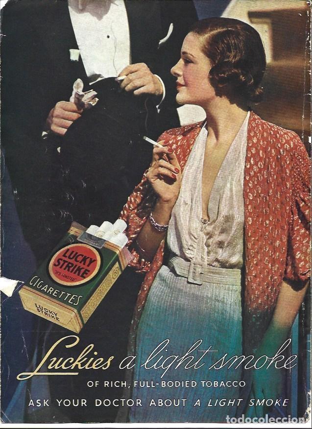Otros art&iacute;culos de coleccionismo en papel: LAMINA 32152: Contraportada con publicidad de cigarros Lucky Strike - VVAA