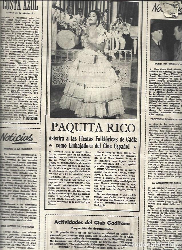 Otros art&iacute;culos de coleccionismo en papel: LAMINA 32955: Paquita Rico en una actuacion - VVAA