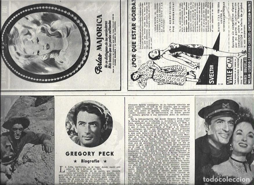 Otros art&iacute;culos de coleccionismo en papel: LAMINA 32702: Biografia de Gregory Peck - VVAA
