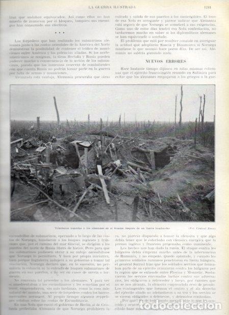 Altri oggetti di carta: LAMINA V20925: Trinchera alemana en el Somme - Augusto Riera