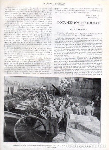 Otros art&iacute;culos de coleccionismo en papel: LAMINA V21049: Infanteria portuguesa en el puerto de Brest - Augusto Riera