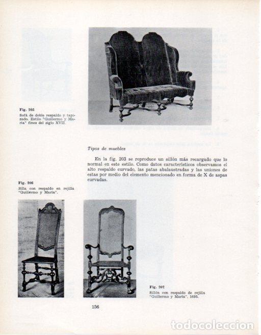 Otros art&iacute;culos de coleccionismo en papel: LAMINA V28365: Sofa y sillas estilo Guillermo y Maria - VArios