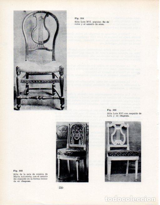 Altri oggetti di carta: LAMINA V28400: Sillas estilo Luis XVI y silla sala de musica de Maria Antonieta - VArios
